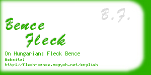 bence fleck business card